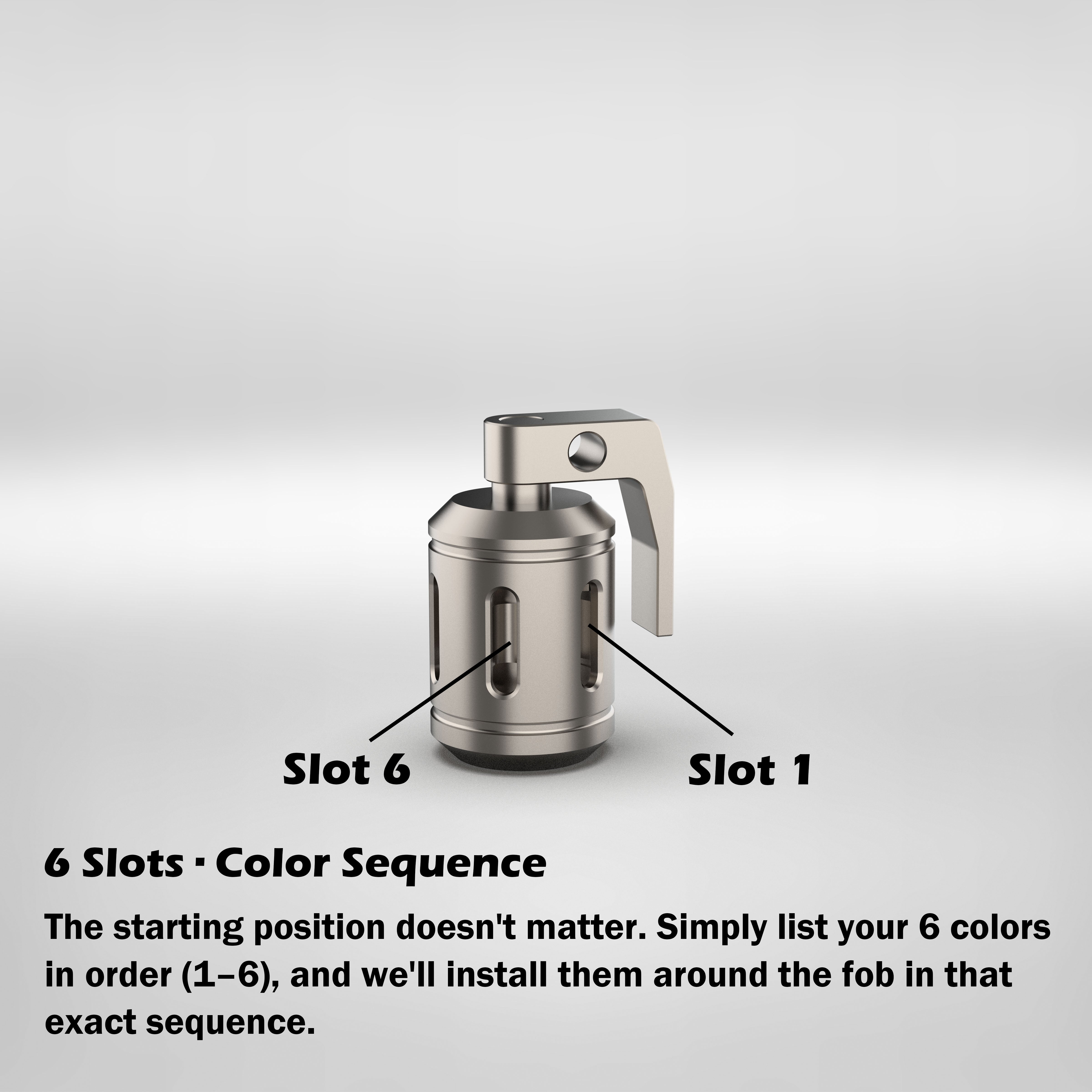 Titanium Grenade Keychain Glow Fob V2