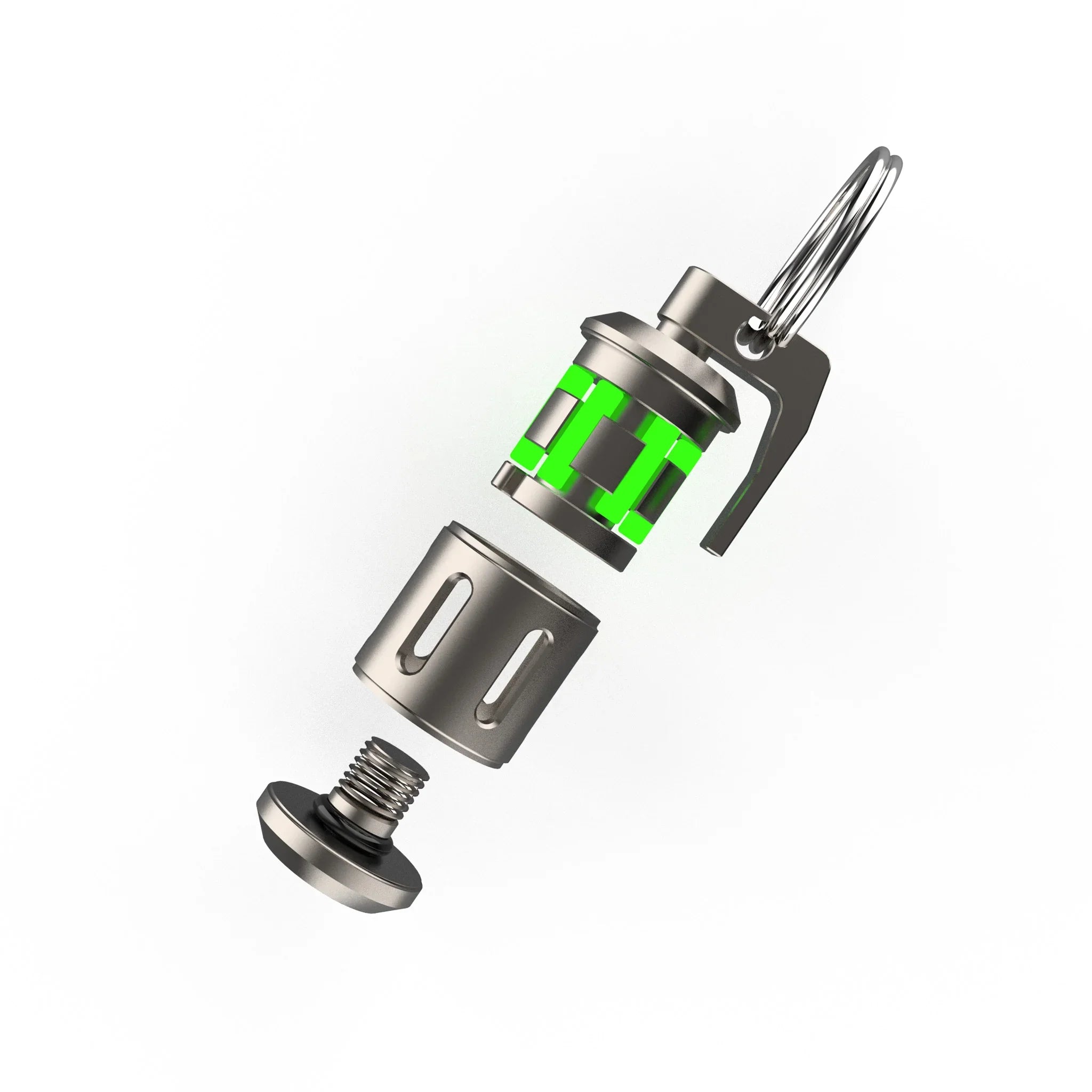 Titanium Grenade Keychain Glow Fob V2