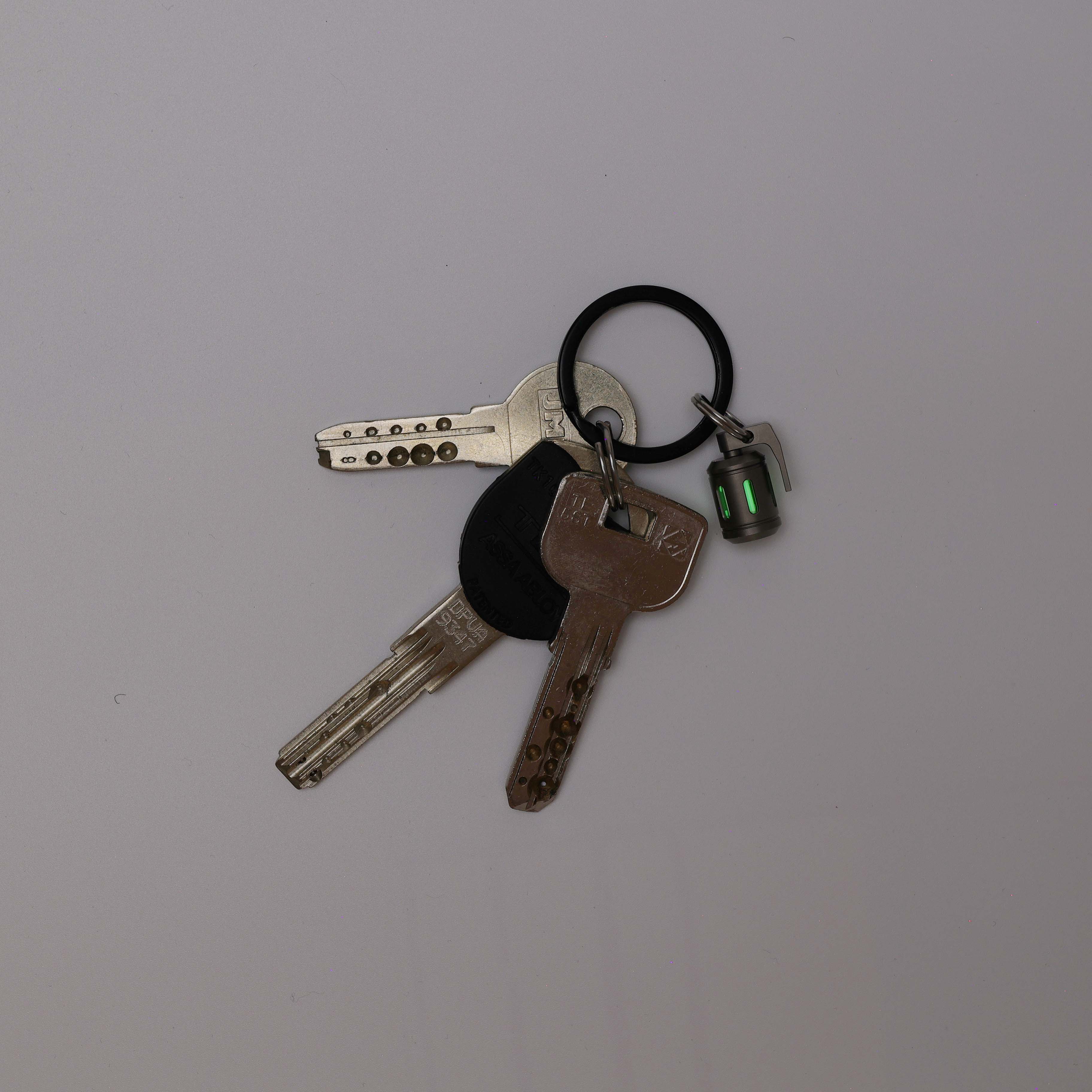 Titanium Grenade Keychain Glow Fob V2